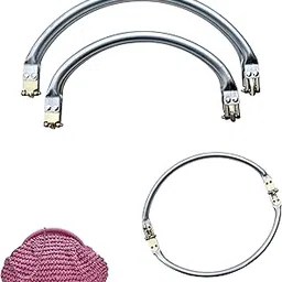 THREAD STORY® | Half Round Aluminum Tubular Internal Metal Purse Frame – 1 Pc Bag Frame Hardware for Handbags, Clutches, Doctor Bags, Travel Bags & DIY Craft Projects (9 Inch)-image-64