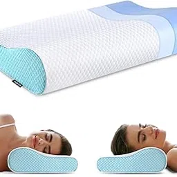 Memory Foam Pillows Neck Pillow Bed Pillow for Sleeping Ergonomic Cervical Contour Pillow for Side Back Stomach Sleeper for Neck and Shoulder Pain-picture-16