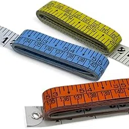 3Pcs Inch Tape, Measuring Tape for Tailoring | Durable Soft Sewing Tailor Tape Body Measuring Dress-Making Measure Ruler, 1.50 Meter, 150 cm, Multicolour-picture-26