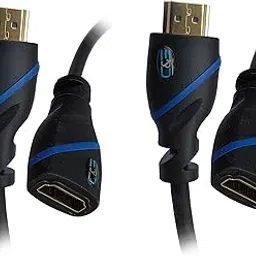 C & E (Cables & Etc® [2 Pack]-HDMI Cable Extension Male to Female HDMI Extender Cord 4K in-Wall High Speed 18Gbps - CL3 Rated - (3Feet), (1 Meters)-picture-13