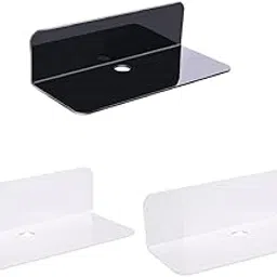 HEAVENGLOW 3X Acrylic Floating Wall Rack Stick-On for Smart Speaker Video Cams-picture-14