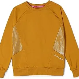 Jockey AG43 Girl's Super Combed Cotton French Terry Printed Sweatshirt with Convenient Front Pockets-picture-16