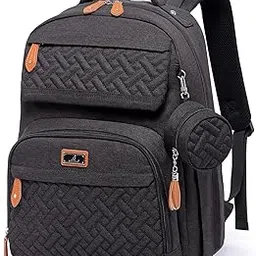 Diaper Bag Backpack, BabbleRoo Unisex Baby Bags with Changing Pad, Pacifier Case & Stroller Straps-picture-10