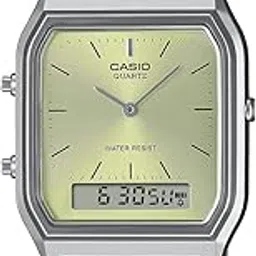 casio Vintage AQ-230A-9AMQYDF Analog-Digital Green Dial Unisex (AD280)-picture-23