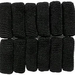 luipui Rubber Bands for School Time Daily Use Ponytail for Hair Ties Soft and Strong Hair Band for Women Set of 12 Black-picture-31