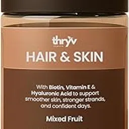 Thryv Skin Gummies – Mixed Fruit | Hair, Skin & Nail Supplement with Biotin, Vitamin C, E, A, Zinc, Hyaluronic Acid, Amla & Grape Seed | Vegan, Sugar-Free, Non-GMO | 30 Gummies-picture-44