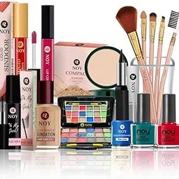NOY Makeup Brush Set Effortless Soft Tool Application For Professional, Salon And Personal Use NO#737 (All In One Makeup Kit 15 Pcs)-picture-17