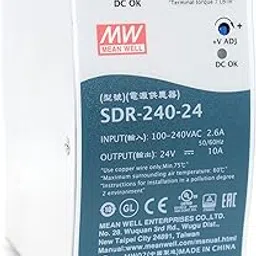 MEAN WELL SDR-240-24 240W 10A 24VDC Single Output DIN Rail Power Supply with PFC Function (SDR Series High Efficiency UL 508 Approved)-picture-34