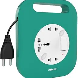 elleys' Rhino - Flexbox International and Indian Socket with Cable Guard for Aavoiding Damages Perfect for Home & Office (Pack of 1, Green)-picture-26