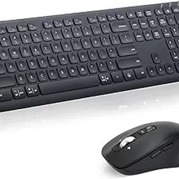 CITLLA M9300 Wireless Keyboard Mouse Combo, 2-in-1 USB Receiver and Two Bluetooth, Multi Device Silent Keyboard for Computer, Laptop, Office, Work-picture-44