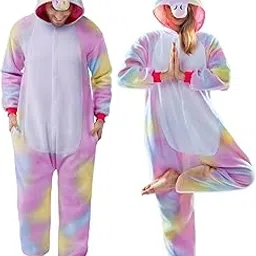spooktacular creations Unisex Adult Pajama Plush Onesie One Piece Unicorn Animal Costume-picture-20