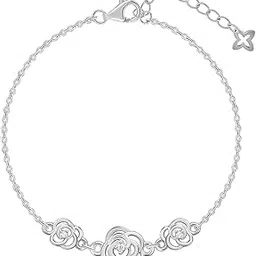 giva 925 Silver Sparkling Roses Bracelet, Adjustable | Gifts for Women and Girls | With Certificate of Authenticity and 925 Stamp | 6 Months Warranty-picture-36