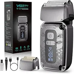 Vgrpro Foil Shaver for Men, Electric Razor for Men Face Beard, Waterproof Cordless Electric Razor for Travel, 4-Speed Setting, USB-C Rechargeable, LED Battery Display, Barber or Home Use (Gray)-image-13