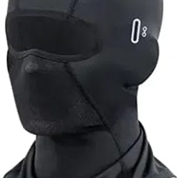 yana world wide Summer Balaclava Face Mask, Cool Silk, Eyeglasses Friendly Design, UV Protection, Riding, Breathable, Unisex, Quick Dry Black-picture-21