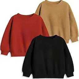NOTWILD Unisex Kids Sweatshirts Winter Wear Combo Pack of 3 Boys & Girls Newborn to 3 Years Warm & Cozy for Cold Days-picture-15