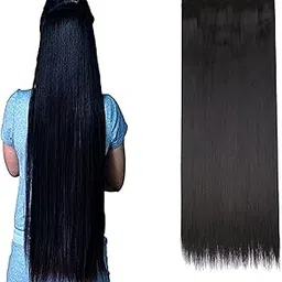 BELLA HARARO clip-in Synthetic Hair Extension 24" Straight Hair Extensions And Wigs For Woman And Girls Clip in Pack Of-1-image-45