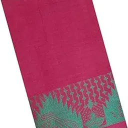 Saradhi Fashon's Bharatanatyam And Kuchipudi Dance Practice Saree(Maroon with Green Veena Design)-picture-25
