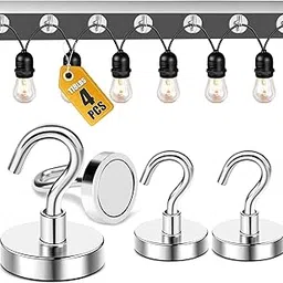 DIYMAG Magnetic Hooks,110 lb Heavy Duty Strong Magnet with Hook for Fridge, Strong Rare Earth Neodymium Magnet Hooks for Hanging, Magnetic Hanger for Kitchen,Cruise, Grill, Garage and Storage, 4 Packs-picture-43