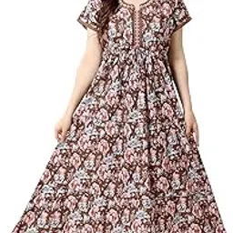 soulemo Women's Premium Cotton Floor Length Nighty 1713-picture-48