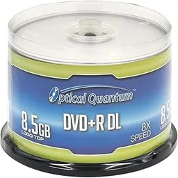 Optical Quantum OQDPRDL08LT 8X 8.5 GB DVD+R DL Double Layer Recordable Blank Media Logo Top-image-84