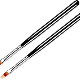 THR3E STROKES 2 Pc Nail Ombre Brush Pro Nail Art Tools, UV Gel Nail Art Painting Brush With Wood Handle-picture-41