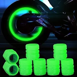 VEMAPRO Car/Bike Wheel Tire Rim Air Valve Cap Radium Tyre Air Caps Cover Glow Radium Light Resistant Tire Pressure Caps, Universal for Car, Truck, Motorcycles, Bike (Pack of 4PCS) (Rim)-picture-15