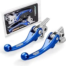 Dirt Bike Brake Clutch Lever, Motorcycle Pivot Brake Clutch Levers Set Titanium Alloy,Smooth Touch,for 250 300 350 400 450 500 530 SX SXF SXS SXSF EXC EXCF XC XCW XCF XCFW XCRW EXCR Blue-picture-24
