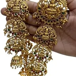 KGR Splash Southern Bling Jewelery Choti Jadai Billai Indian Pin Decoration,Hair Brooch With Hook Wedding Bridal Jewellery For-image-84