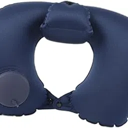 STYLEHEAVEN Inflatable Travel Pillow Adults Head Support for Bussiness Trip Train Travel Navy-picture-24