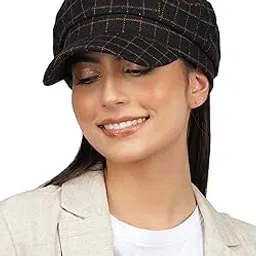 isweven French Beret Cap All Season Unisex Artist Newsboy Hats, Ascot Cotton British Style Adjustable Women's Caps (WBC8111, Free Size)-picture-57