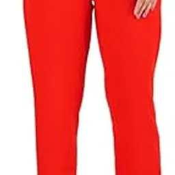 moirai Woman Trousers Pants Cotton Solid Regular Fit Half Elastic Waist Kurti Pant Daily Office Wear Formal Casual Use-picture-22