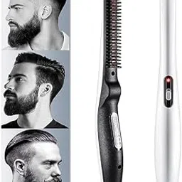 SHOPECOM Quick Hair Styler for Men Electric Beard Straightener Massage Hair Comb Beard Comb Multifunctional Curly Hair Straightening Comb Curler Beard Straightener For Men-picture-46