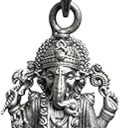 rudracraft 925 silver jewelry RUDRA CRAFT Sterling Silver (92.5% purity) God Mate Finish Ganesha Pendant - Ganesha Face Beautiful Engraved Locket| God Pendant for Men & Women-picture-25