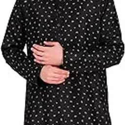 amazon brand - anarva Men's Cotton Printed Kurta Long Sleeves Mandarin Neck Knee Length Shirt-picture-15