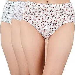 soie Women's High Waist Full Coverage Printed Stretch Cotton Hipster Panty (Pack of 3)-picture-49