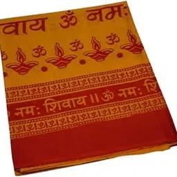 TRUEVELLI Om Namah Shivay Print Gamcha (Size:30x60 Inch) (Pack of 1 Piece) Colour:Orange-picture-21