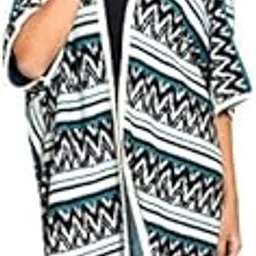 513 Women's white black free size cotton printed Ponchu-picture-23