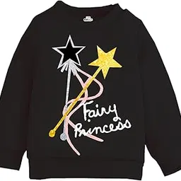 Baby Girls Regular Fit Winterwear Sweatshirt, Black-picture-14
