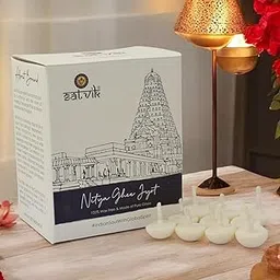SATVIK 100 Pc Pure Ghee Wicks | Cotton Wicks | Up to 30mints Burning Time | Ideal for Hindu Pooja - Wax Free, Ghee Batti, Jyot Batti | Pooja Essentials (100 Pc)-picture-30
