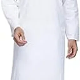 ukal Indian Cotton White Kurta Pajama Set for Men's and Boy's-picture-45