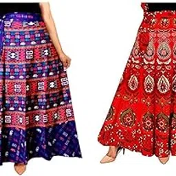 Women's Cotton Jaipuri Sanganeri Print, Wrap Around, Maxi Skirt, Rajasthani Jaipuri Women Traditional Long Mandala Hand Block Fashion Skirts.-image-24