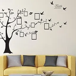 Wallstick ' Family Photo Tree ' Wall Sticker (Vinyl, 115 cm x 160 cm, Black)-picture-12