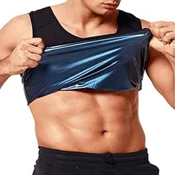 GVV Sweat Shaper Men’s Premium Slimming Shapewear Workout Sauna Tank Top Vest for Gym Sports (Black)-image-6