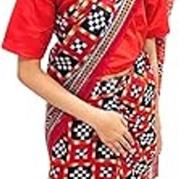 BookMyCostume Sambalpuri Saree Fancy Dress for Kids | Tribal Dress for Girls | Traditional Indian Dance & State Costume for Annual Functions, Theme Parties & Stage Performances | 7-8 Years-picture-47
