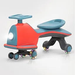 Baybee Nord Baby Swing Car for Kids | Twister Push Ride on Toy Kids Car with 360° Rotation, LED Lights, & Music | Push Rider Cars upto 85kg Weight Capacity | Magic Cars for Kid 3 to 8 Years (Red/Blue)-picture-13