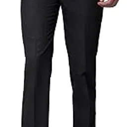 cantabil Men Dark Grey Solid Non Pleated Regular Fit Mid Rise Formal Trousers for Men | Formal Pants for Men | Formal Wear Regular Fit Trousers for Men (P_MTRF00152)-picture-38