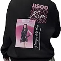 broke memers Kim Jisoo Kpop Collection Printed Graphic Sweatshirt for Women and Men-picture-59
