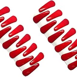kalaneet Plastic top 24pcs Red Color Tik Tak Clip for Girls and Womens-picture-33