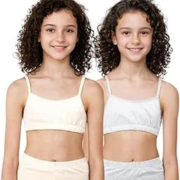 Adira | Starter Bra for Girls 13-14 Years | Flat Padding for Nipple Coverage | Comfortable Strecthy Cotton | Comfy-Breathable Beginners Bra & Super Soft Material | Pack of 2-picture-22