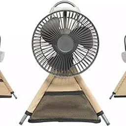 LOSA Camping Fan Tripod w/Bag Multi Function Drawstring for Hiking Camping Khaki-picture-32